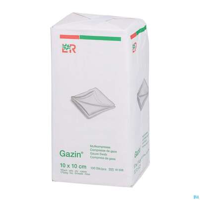 Mullkompressen Gazin Baumw.17faedig Unsteril 16fach 10x 10cm 100st, A-Nr.: 2384944 - 04