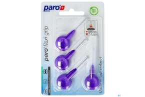 Zahnbuersten Paro Flexigrip 7,2mm Violett 4st, A-Nr.: 2652735 - 01