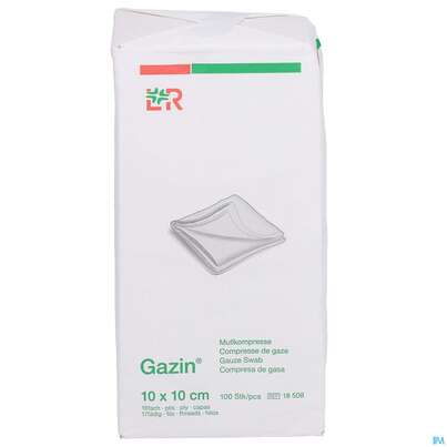 Mullkompressen Gazin Baumw.17faedig Unsteril 16fach 10x 10cm 100st, A-Nr.: 2384944 - 01