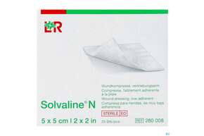 Solvaline N-kompresse Steril 5x 5cm Neu 25st, A-Nr.: 4113563 - 01