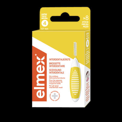 elmex® Interdentalbürsten Gelb Größe 4, A-Nr.: 5429305 - 01
