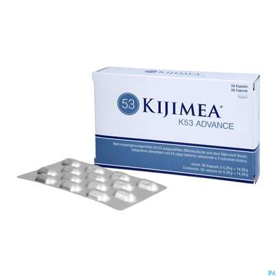 Sie sehen eine Packung Kijimea Kapseln K53/advance 56st, Produktbild: 05 Kijimea Kapseln K53/advance 56st, A-Nr.: 5718104 - 05