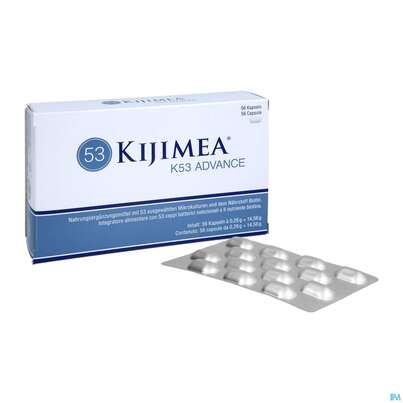Sie sehen eine Packung Kijimea Kapseln K53/advance 56st, Produktbild: 06 Kijimea Kapseln K53/advance 56st, A-Nr.: 5718104 - 06