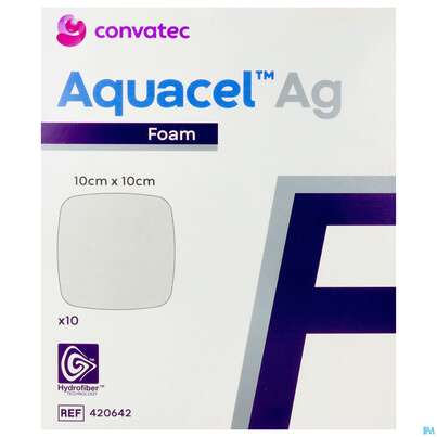 Convatec Aquacel Ag Foam 10x10 Cm, A-Nr.: 4154102 - 01