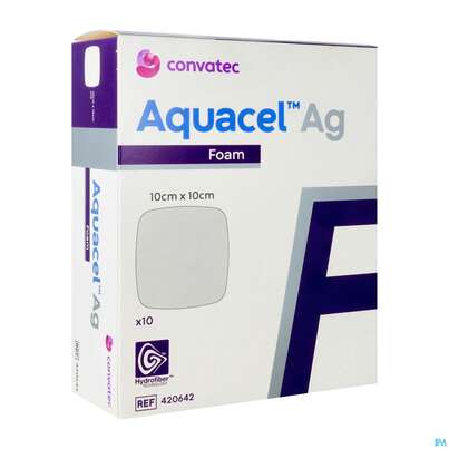 Convatec Aquacel Ag Foam 10x10 Cm, A-Nr.: 4154102 - 02