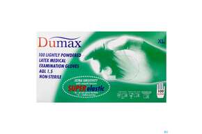 Untersuchungshandschuhe -dumax Latex Gepudert Xl 100st, A-Nr.: 2995375 - 01