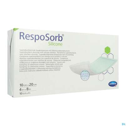 Wundauflagen Resposorb/silicone 10x20cm Alt 10st, A-Nr.: 5340887 - 02