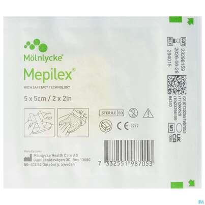 Wundverband Mepilex Silikon 5x 5cm 1st, A-Nr.: 4042018 - 01