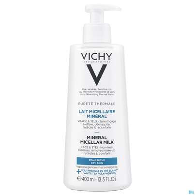 Vichy Purete Thermale Mineral/mizellenmilch Trockene Haut 400ml, A-Nr.: 5178903 - 01