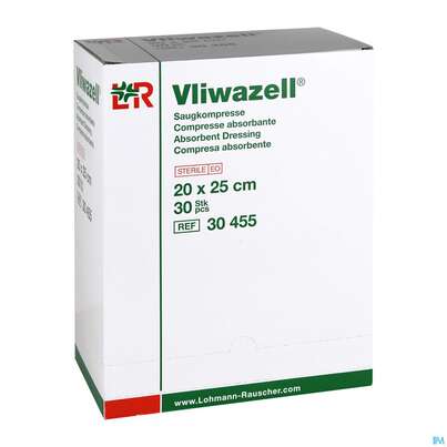 Vliwazell Saugkompresse Steril 20x 25cm 30st, A-Nr.: 3588962 - 01