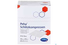 Schlitzkompressen Peha 7,5x 7,5cm 50x2 100st, A-Nr.: 1212081 - 01