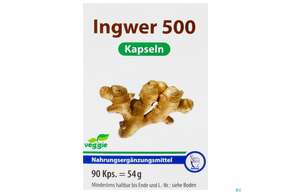 Ingwer Kapseln 500mg 90st, A-Nr.: 3996543 - 01