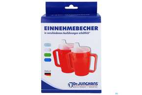 Trinkbecher -healthcare24/set 250ml +2deckel 4+12mm 2 Griff Weiss Ju 29 1st, A-Nr.: 3096408 - 01