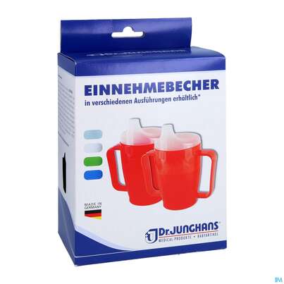 Trinkbecher -healthcare24/set 250ml +2deckel 4+12mm 2 Griff Weiss Ju 29 1st, A-Nr.: 3096408 - 03