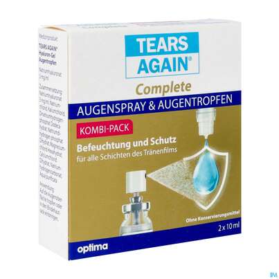 Augenspray +augentropfen Tears Again Complete 10ml 2st, A-Nr.: 4031144 - 02