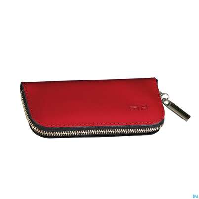 Sie sehen eine Packung Canal Etui/4-teilig Reissverschluss Rindspaltleder Rot 5381- 1st, Produktbild: 01 Canal Etui/4-teilig Reissverschluss Rindspaltleder Rot 5381- 1st, A-Nr.: 4787451 - 01