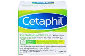 Cetaphil Nachtcreme +hyaluronsaeure Reichhalt 48ml, A-Nr.: 4839343 - 01