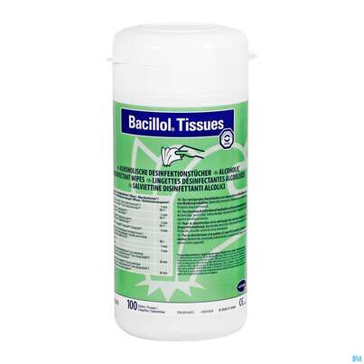 Sie sehen eine Packung Desinfektionstuecher Bacillol Ex Sterillium 100st, Produktbild: 01 Desinfektionstuecher Bacillol Ex Sterillium 100st, A-Nr.: 3687931 - 01