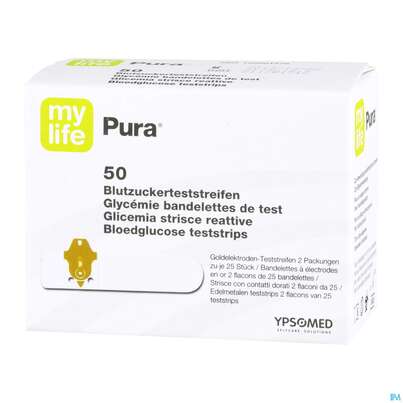 Diagnostika U.zubehoer Blutzuckermessgeraet My/pura Teststreifen Box 50st, A-Nr.: 3943541 - 02