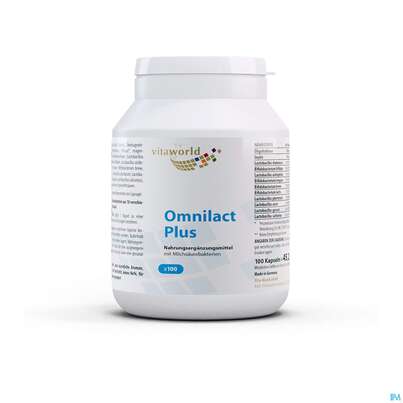 Omnilact Plus Kapseln Lactobacillus Milch- Saeurebakterien 100st, A-Nr.: 4845792 - 01