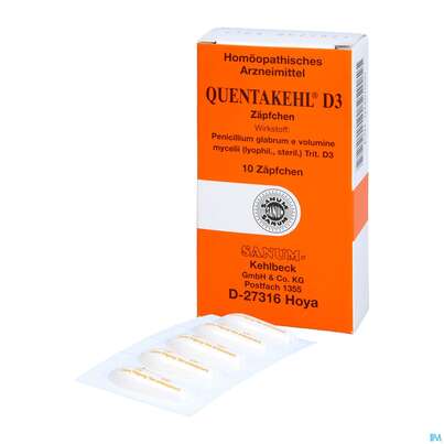 Quentakehl Suppositorium D3 10st, A-Nr.: 2402783 - 04