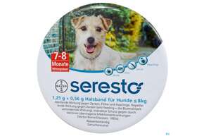 Seresto Wirkstoffh.halsband F/hunde Kleiner Gleich 8kg 1,25g + 0,56g 1st, A-Nr.: 3907692 - 01