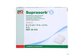 Suprasorb/x Hydrobalance Wundverband Kompresse 5x 5cm 5st, A-Nr.: 3065170 - 01