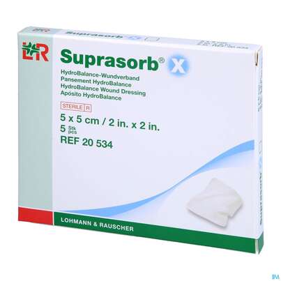 Suprasorb/x Hydrobalance Wundverband Kompresse 5x 5cm 5st, A-Nr.: 3065170 - 02