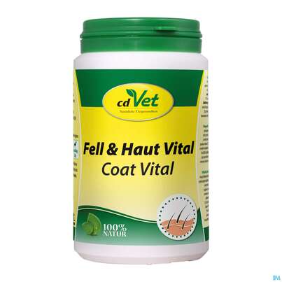Sie sehen eine Packung Veterinaerprodukte Fell +haut Vital Hund +katze 150g, Produktbild: 01 Veterinaerprodukte Fell +haut Vital Hund +katze 150g, A-Nr.: 3489591 - 01