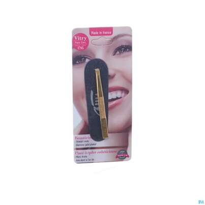 Sie sehen eine Packung Vitry Zupfpinzette „prestige“ Rostfreier Edelstahl Gerade 1pc, Produktbild: 03 Vitry Zupfpinzette „prestige“ Rostfreier Edelstahl Gerade 1pc, A-Nr.: 4633707 - 03