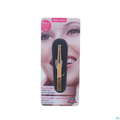 Sie sehen eine Packung Vitry Zupfpinzette „prestige“ Rostfreier Edelstahl Gerade 1pc, Produktbild: 05 Vitry Zupfpinzette „prestige“ Rostfreier Edelstahl Gerade 1pc, A-Nr.: 4633707 - 05
