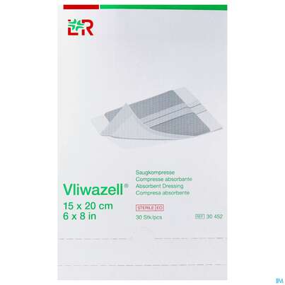 Vliwazell Saugkompresse Steril 15x 20cm 30st, A-Nr.: 3588927 - 01