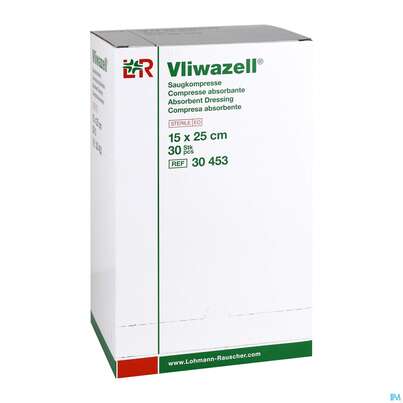 Vliwazell Saugkompresse Steril 15x 25cm 30st, A-Nr.: 3588956 - 01