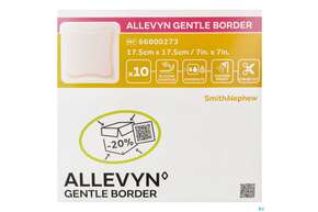 Wundauflagen Allevyn Gentle Border Haftend +silikonkleber 17,5x17,5cm 10st, A-Nr.: 3748093 - 01