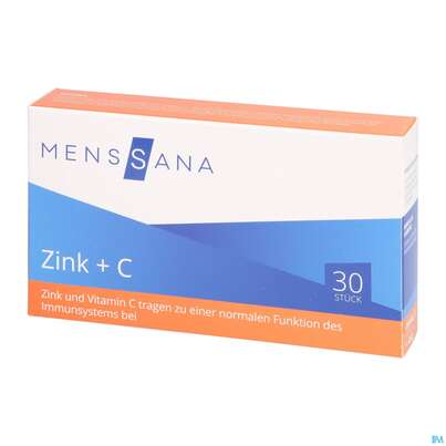 Zink Lutschtabl +c Menssana 30st, A-Nr.: 3486658 - 02