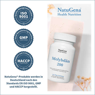 NatuGena Molybdän 200 Kapseln, A-Nr.: 5877630 - 06