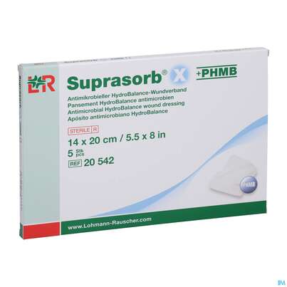 Suprasorb X-phmb Hydrobalance Wundverband Antimikrobiell 14x 20cm 5st, A-Nr.: 3065201 - 03