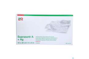 Suprasorb/steril A+ag Antimikrob.calcium-alginat Kompresse 10x 20cm 5st, A-Nr.: 3070372 - 01