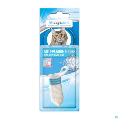Sie sehen eine Packung Veterinaerprodukte Bogadent Anti-plaque Finger Katze 1st, Produktbild: 01 Veterinaerprodukte Bogadent Anti-plaque Finger Katze 1st, A-Nr.: 4313523 - 01
