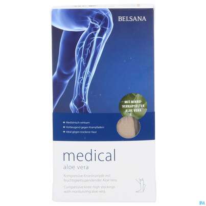 Stuetzstruempfe Belsana/medical/aloe Vera Ad Knie Gr M1 36-38 Beige 2st, A-Nr.: 5226246 - 01