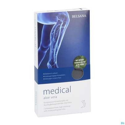 Stuetzstruempfe Belsana/medical/aloe Vera Ad Knie Gr M1 36-38 Schwarz 2st, A-Nr.: 5226281 - 03