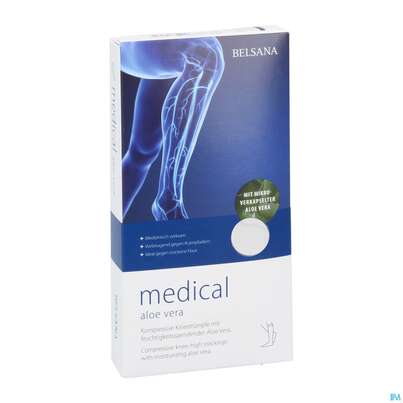 Stuetzstruempfe Belsana/medical/aloe Vera Ad Knie Gr M2 39-41 Weiss 2st, A-Nr.: 5226200 - 03