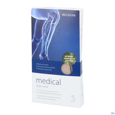 Stuetzstruempfe Belsana/medical/aloe Vera Ad Knie Gr M4 45-47 Beige 2st, A-Nr.: 5226275 - 02