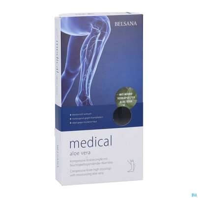 Stuetzstruempfe Belsana/medical/aloe Vera Ad Knie Gr S1 36-38 Marine 2st, A-Nr.: 5225749 - 03