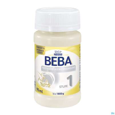 Sie sehen eine Packung Beba Fruehgeborenennahrung Stufe 1 Fluessig 12610985 90ml 32st, Produktbild: 01 Beba Fruehgeborenennahrung Stufe 1 Fluessig 12610985 90ml 32st, A-Nr.: 4023825 - 01
