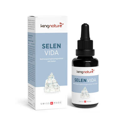 Sie sehen eine Packung KINGNATURE Selen Vida Tropfen Pip Fl 28.8 ml, Produktbild: 01 KINGNATURE Selen Vida Tropfen Pip Fl 28.8 ml, A-Nr.: 5934724 - 01