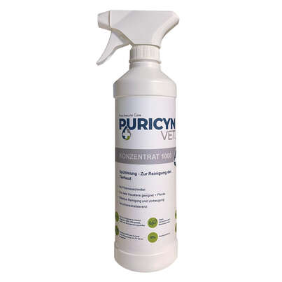 Sie sehen eine Packung Puricyn VET HOCL Lösung Reinigung und Regeneration 300ppm, Produktbild: 01 Puricyn VET HOCL Lösung Reinigung und Regeneration 300ppm, A-Nr.: 5937616 - 01