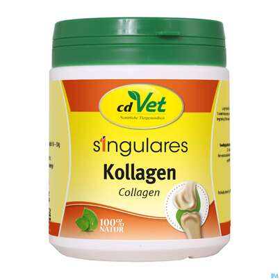Sie sehen eine Packung Veterinaerprodukte Singulares Kollagen 250g, Produktbild: 01 Veterinaerprodukte Singulares Kollagen 250g, A-Nr.: 4851746 - 01