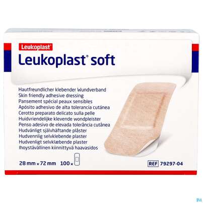 Wundpflaster Leukoplast/soft 28x72mm 7929704 100st, A-Nr.: 4803842 - 01