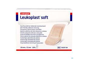 Wundpflaster Leukoplast/soft 28x72mm 7929704 100st, A-Nr.: 4803842 - 01